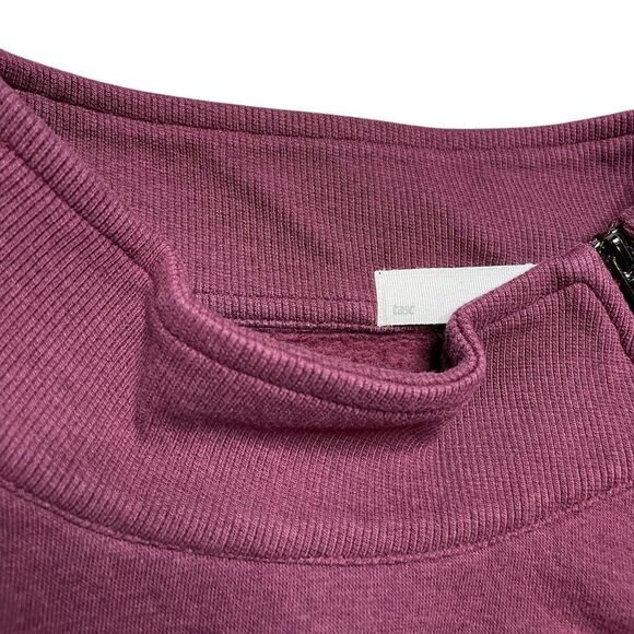 TASC Transcend Side Zip Fleece sweatshirt wineberry Size Large - Picture 10 of 12